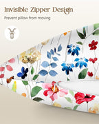 2 Pack Mulberry Silk Pillowcase for Hair and Skin - Queen Size 20 x 30 Inches with Hidden Zipper Watercolor Flower 19 Momme Soft Sleeping Silk Pillow Case for Women, Moms