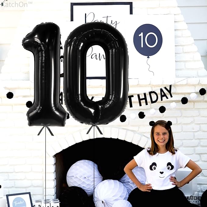 KatchOn Black number 10 balloon 40 Inch - Image 5