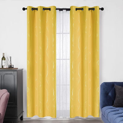 Deconovo Living Room Curtains 84 Inches Long, Thermal Insulated, Room Darkening - Image 2