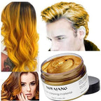 Temporary Hair Color Wax Dye,Hair Spray Color, Gold Hair Wax Color, Kids Temporay Hair Wax Dye Ash for Halloween Cosplay,Party,Masquerade (Gold, 120g)