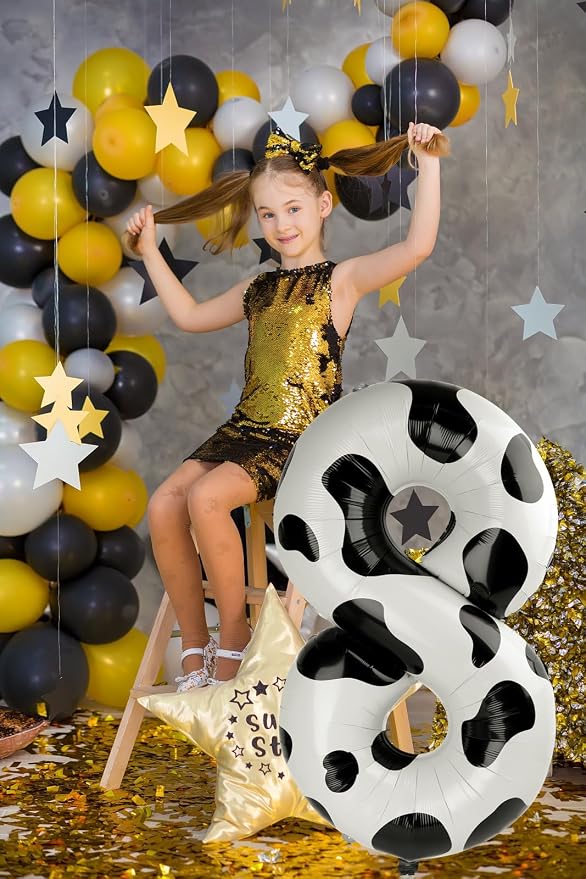 Cow Print 8 Balloon - Image 2
