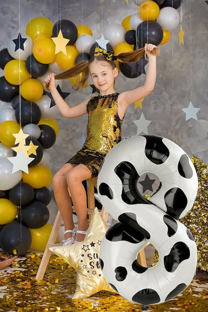 Cow Print 8 Balloon - Image 2