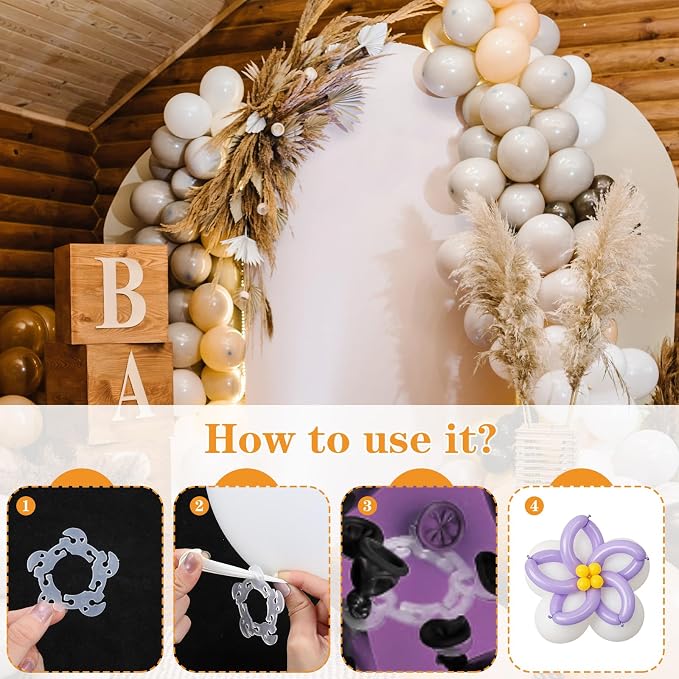 50 Pcs Balloon Arch Rings, Balloons Stand Connectors Clip Holders, Balloon Arch - Image 5