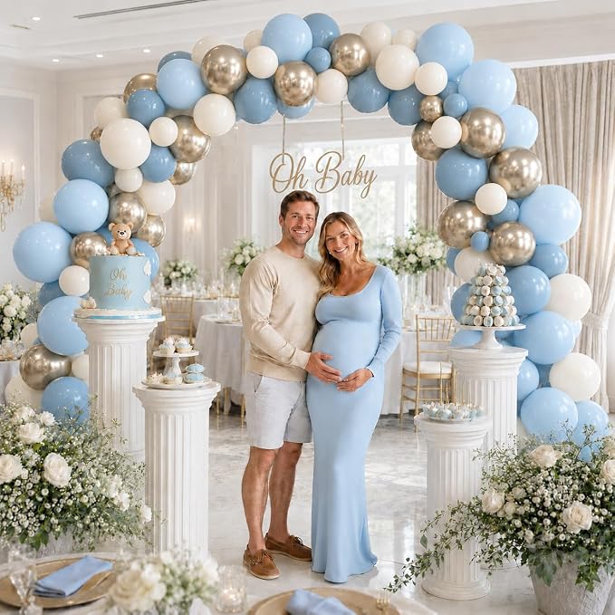 Dusty Blue Balloons - Image 4