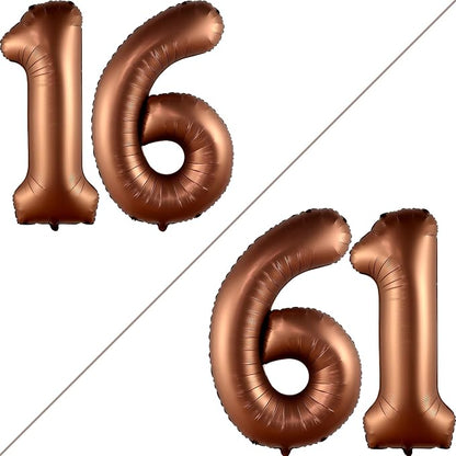 KatchOn Coffee Brown 1-Piece Number 16 Balloon - Image 2