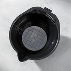 Hair Dye Bowl Set - 6 Black Hair Color Mixing Bowls with Measurements, Pour Spout, Handle & Combed Edge - Reusable Salon Hair Coloring Bowls for Professional or Home Use ﻿