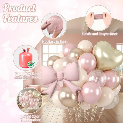Pearl Pink and Gold Balloons - Image 3