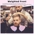 Professional Hair Cutting Cape with Geometric Grid Pattern, Longer Silicone Waterproof Cutting Mat,Neck Guide