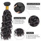 30 32 34 Inch Natural Black Kinky Curly Bundles Human Hair Color 1B Bundle Niegmeag Brazilian Virgin Soft and Silky Remy Hair Extensions Double Weft Color 1B Kinky Curly Bundle