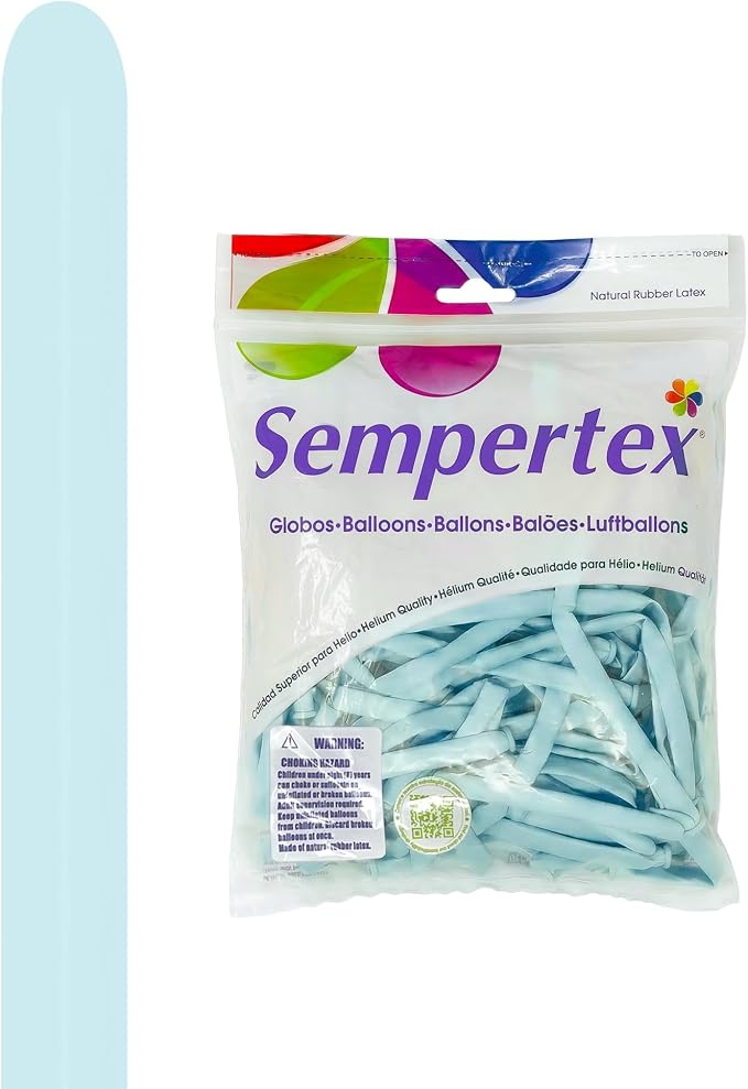 Sempertex Pastel Matte Blue Balloons, thick & durable, bridal showers, baby by Sempertex