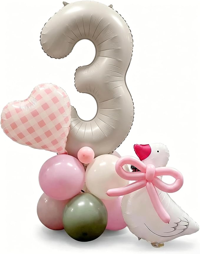 Three Silly Geese 3rd Birthday Decorations by 100LIKED
