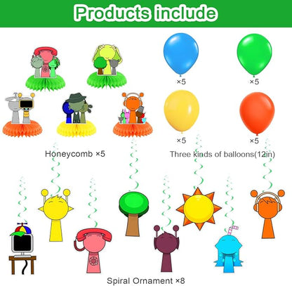 Cute Sprunkii Birthday Party Supplies, Cartoon Sprunkii Game Party Decorations - Image 3