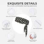 Men's Women Leaves Flowers Cartoon Koala Sports Sweatband Multipurpose Novelty Head Ribbon Headdress for Yoga Athletic Spa