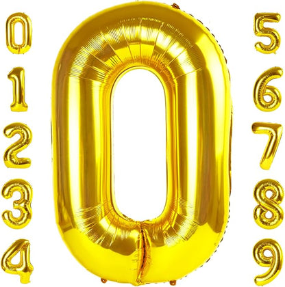 Number Balloon Gold Number 0 for 10 100 Birthday Party Decorations, 40 Inch | by Mluchee