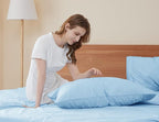 Sunflower Queen Pillowcases Set of 2, 100% Cotton Queen Pillow Cases 2, 20×30 inches Ashley Blue, Soft and Breathable