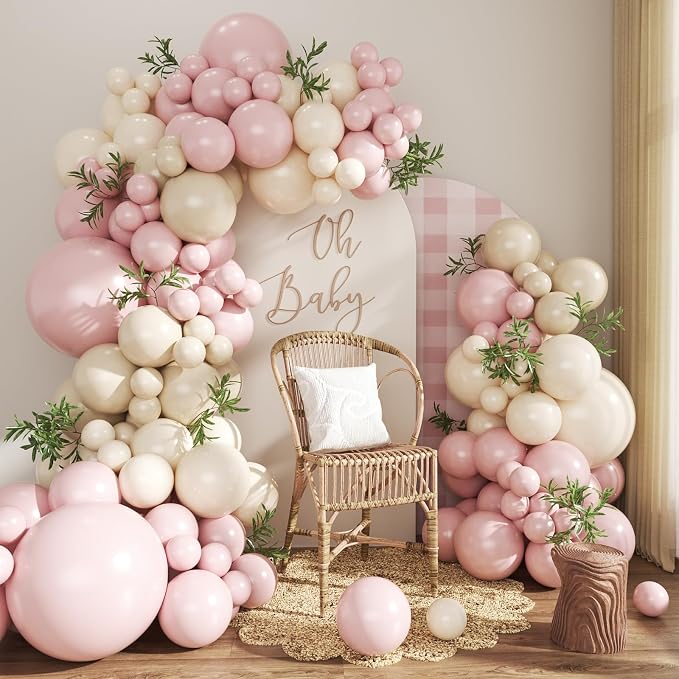 Dusty Pink Balloon Arch Garland Kit by CROSSFINGERS