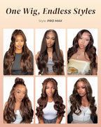 Arabella 13x6 Chocolate Brown Lace Front Wig Human Hair HD Transparent Body Wave Lace Front Wigs Human Hair Pre Plucked Glueless Frontal Brown Wig Human Hair 20 Inch