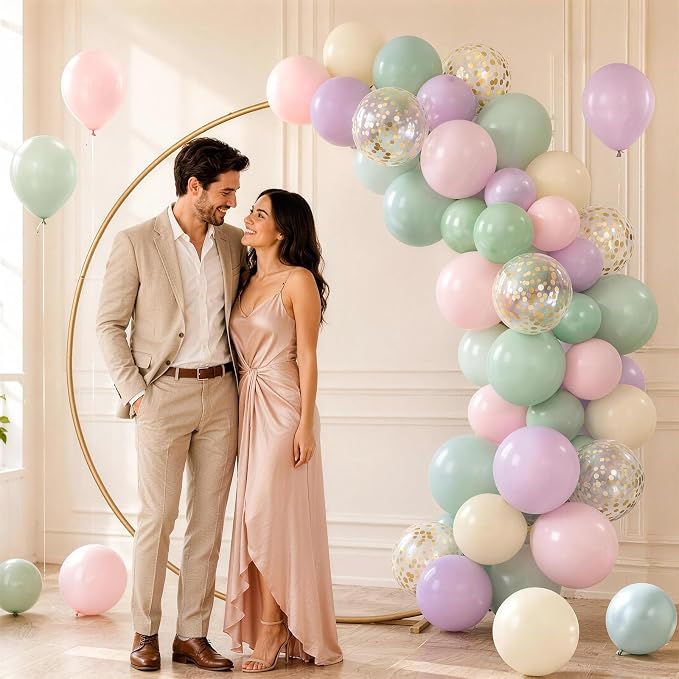 Dusty Green Purple Pink Balloons - Image 6