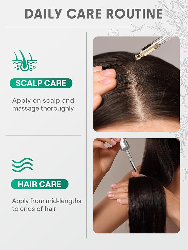 SHEGLAM Hair & Scalp Oil - 0.5 fl oz, Hydrating Serum, Macadamia & Grapeseed Oils, Soothes Dry Scalp, Balances Sebum, Adds Shine, For Sensitive Scalp & Dandruff (Rosemary)