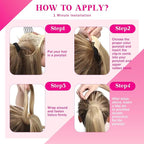 Ve Sunny Hair Extensions Ponytail Real Human Hair Wrap Around Clip in Ponytail Hair Extensions Straight Extensions Human Hair for Women Copper 20inch 80G