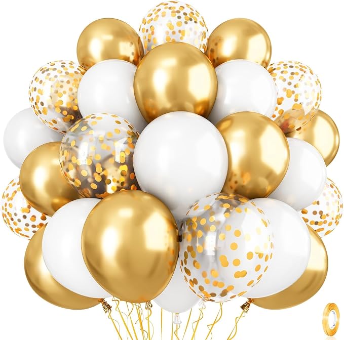 Metallic Gold Balloons Set by Isndare