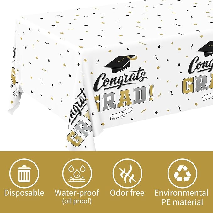 Graduation Decorations, Gongrats Grad Tablecover - Image 6