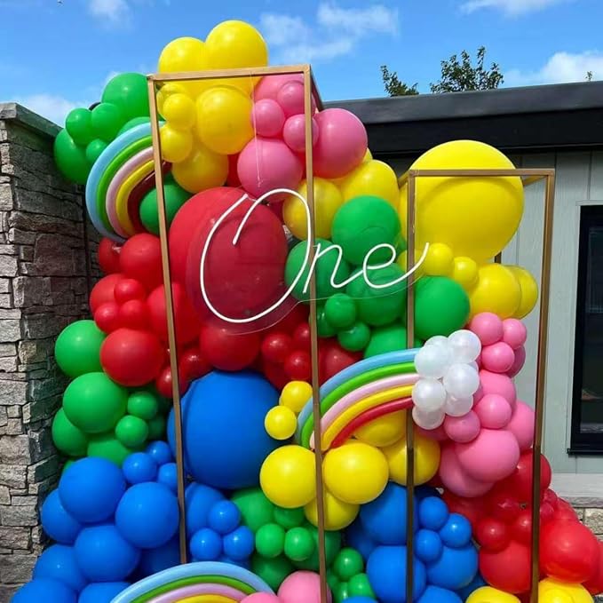 YMSZ Rainbow Colorful Balloons Arch Kit, Baby Shower, Anniversary Party - Image 4