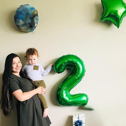 Emerald Green Number Balloons, 40 Inch Dark Green Number 4 Balloon - Image 5