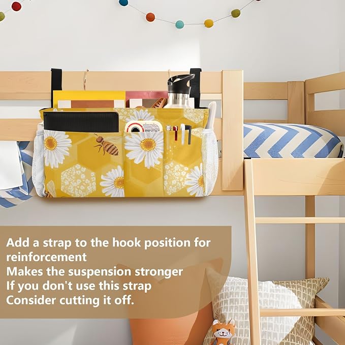 Bedside Caddy Hanging Bunk Bed Caddy Bed Organizer Hanging Pocket - Image 6