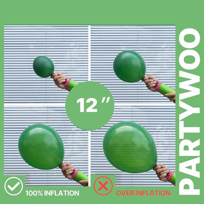 PartyWoo Black Gold and Green Balloons 66pcs Black Gold Green Balloons | - Image 6