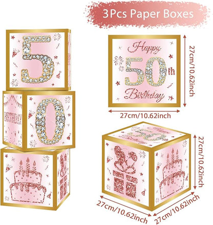 DataMoon 50th Birthday Decorations Boxes - Image 4