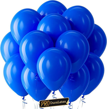 Pro Duralatex Royal Blue Extra-Thick Balloons 100 Pack 12 inch | Blue Balloons by Bezente