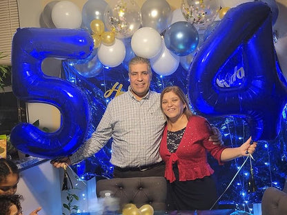 Number Balloons 4 Balloon 40 inch Blue - Image 4