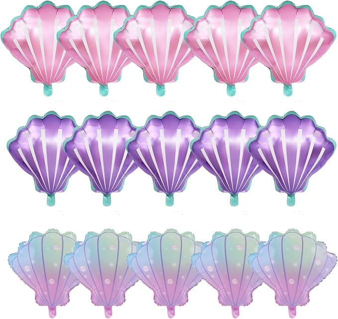Sea Shells Balloons Multi-color Sea Shells Foil Mylar Balloon by OSAMUHA