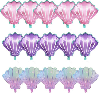 Sea Shells Balloons Multi-color Sea Shells Foil Mylar Balloon by OSAMUHA