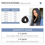 COOKAYU Invisible Tape in Extensions Human Hair, Natural Black Seamless Injected Tape Ins Remy Hair 14Inch 30g 20pcs Straight Invisi Edge Extensions Silky Smooth