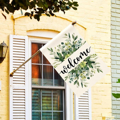 AVOIN colorlife Spring Summer Floral Welcome House Flag Outside 28x40 Inch | - Image 2
