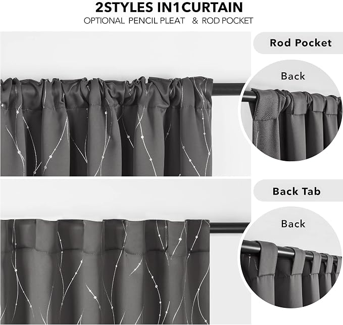 Deconovo Blackout Back Tab Curtains - Image 4