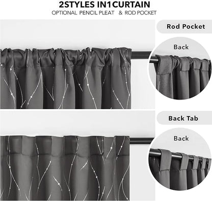 Deconovo Blackout Back Tab Curtains - Image 4
