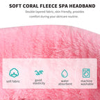 WSYUB 3Pcs Spa Headband, Makeup Headband for Washing Face, Bow Headbands for Women, Fluffy Skincare Headbands Microfiber Bow Knot Hair Band, Pink, Yellow, Dark Blue