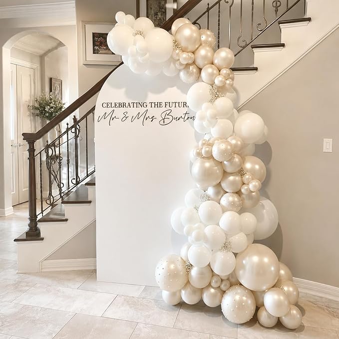 Pearl White Balloons, 50 Packs 12 Inch Pearl Double-Stuffed Balloons - Image 3