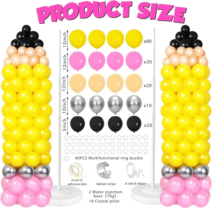 2 Sets Back to School Balloon Column Stand Kit - Image 2