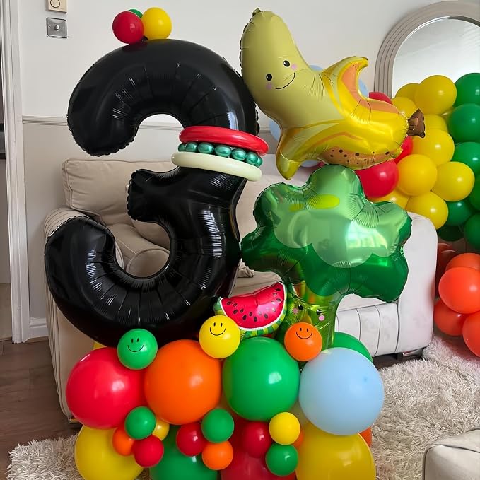 Black 6 Balloon Number, 40 Inch Number 6 Balloon Large Black 6 Foil Mylar - Image 2