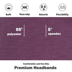 IVARYSS Headbands for Women, Non-Slip, Premium Stretchy Head Bands Hair Accessories,Wear for Yoga, Fashion, Working Out, Travel or Running, 6 Pack, Solid