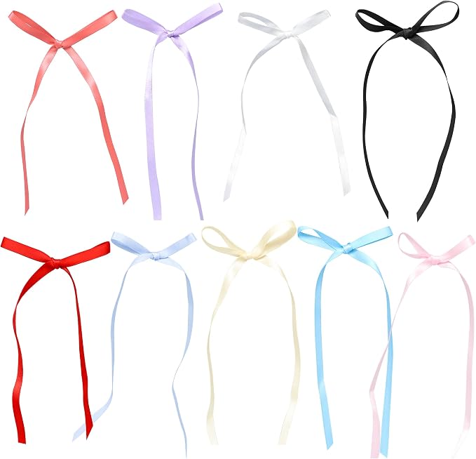 Ephlyn 30Pcs Bow Cupcake Toppers Valentine's Bowknot Ribbons Coquette Bow High - Image 3