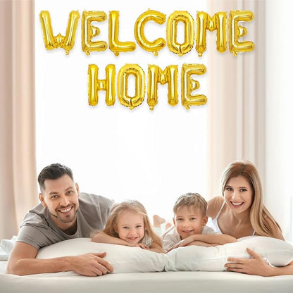 2 Set 22Pcs Gold WELCOME HOME Letter Balloons 16in Balloon Foil Letter - Image 5