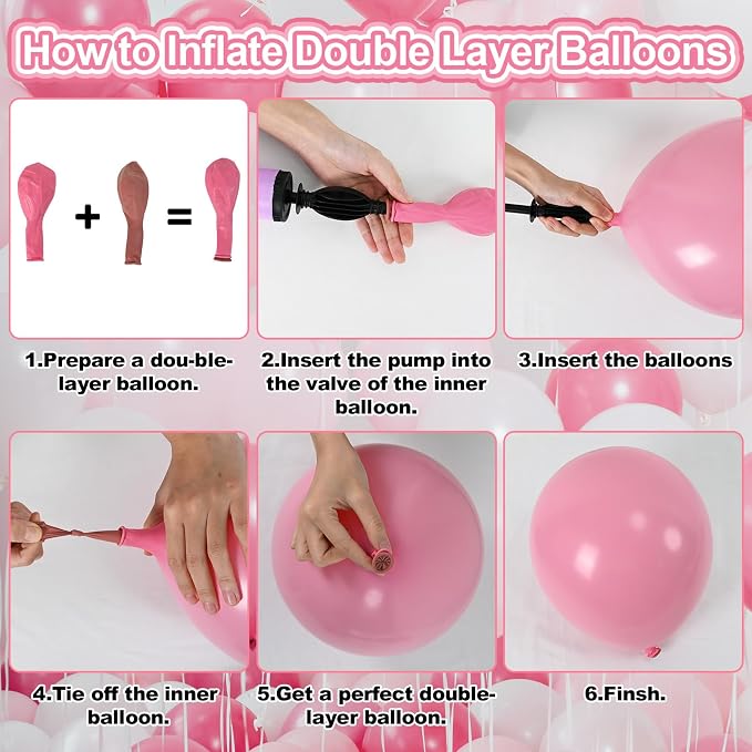 Pearl Pink Gold Balloons - Image 7