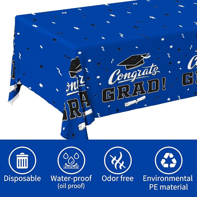 Graduation Decorations 2026, Gongrats Grad Tablecover - Image 3
