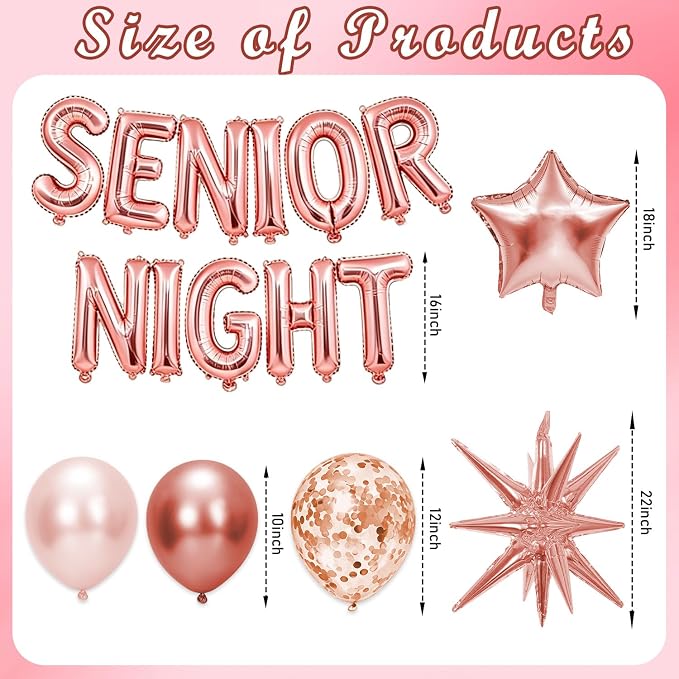Rose Gold Senior Night Decorations - Image 2