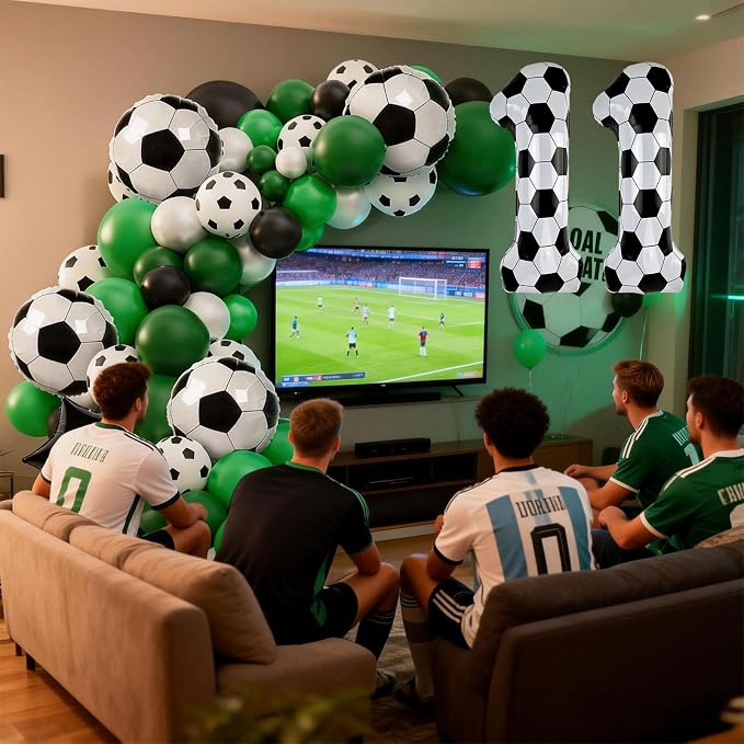 40 Inch Soccer Number 11 Foil Balloon, Soccer Birthday Party Decorations | - Image 3